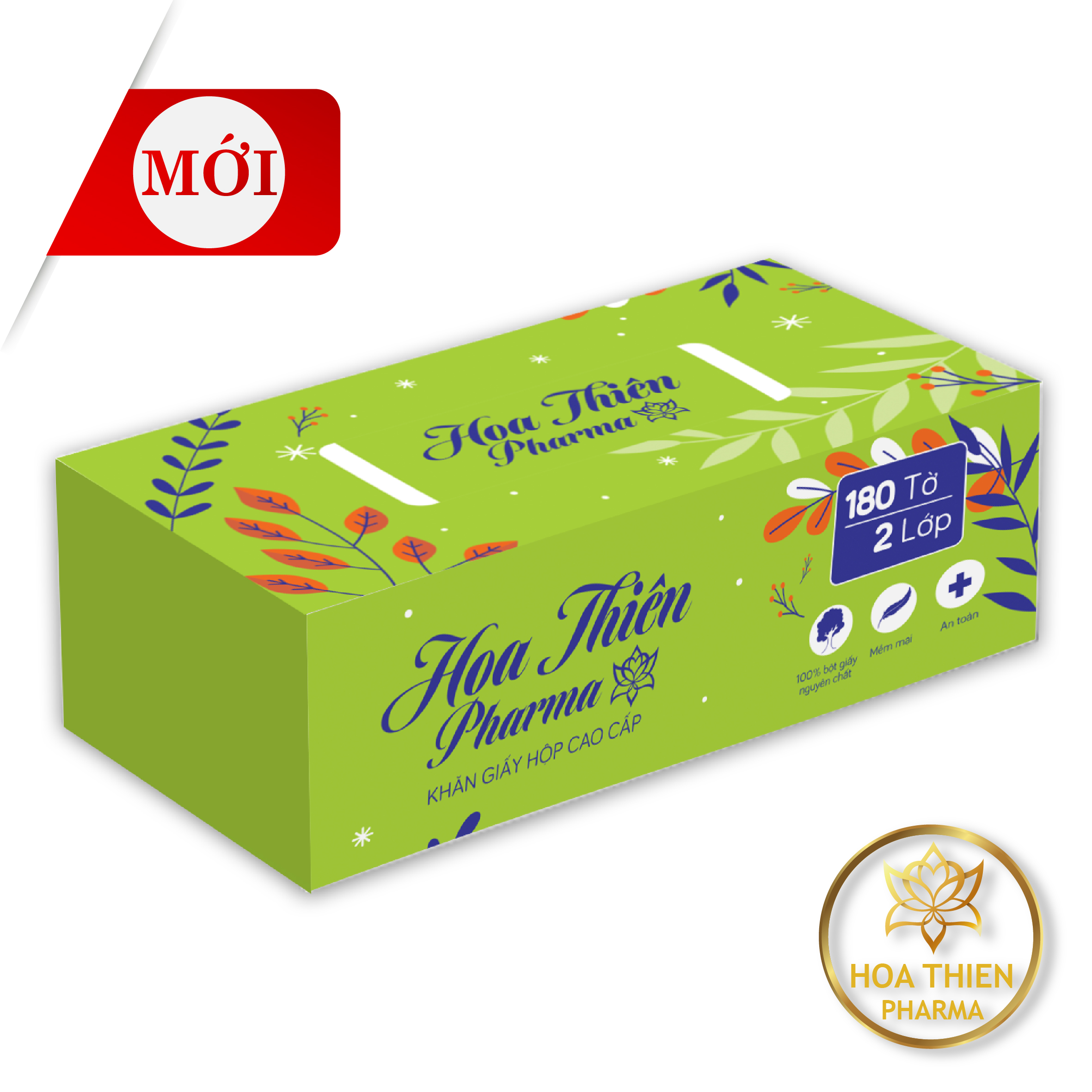 Khăn giấy hộp HOA THIÊN PHARMA Lá - 180T