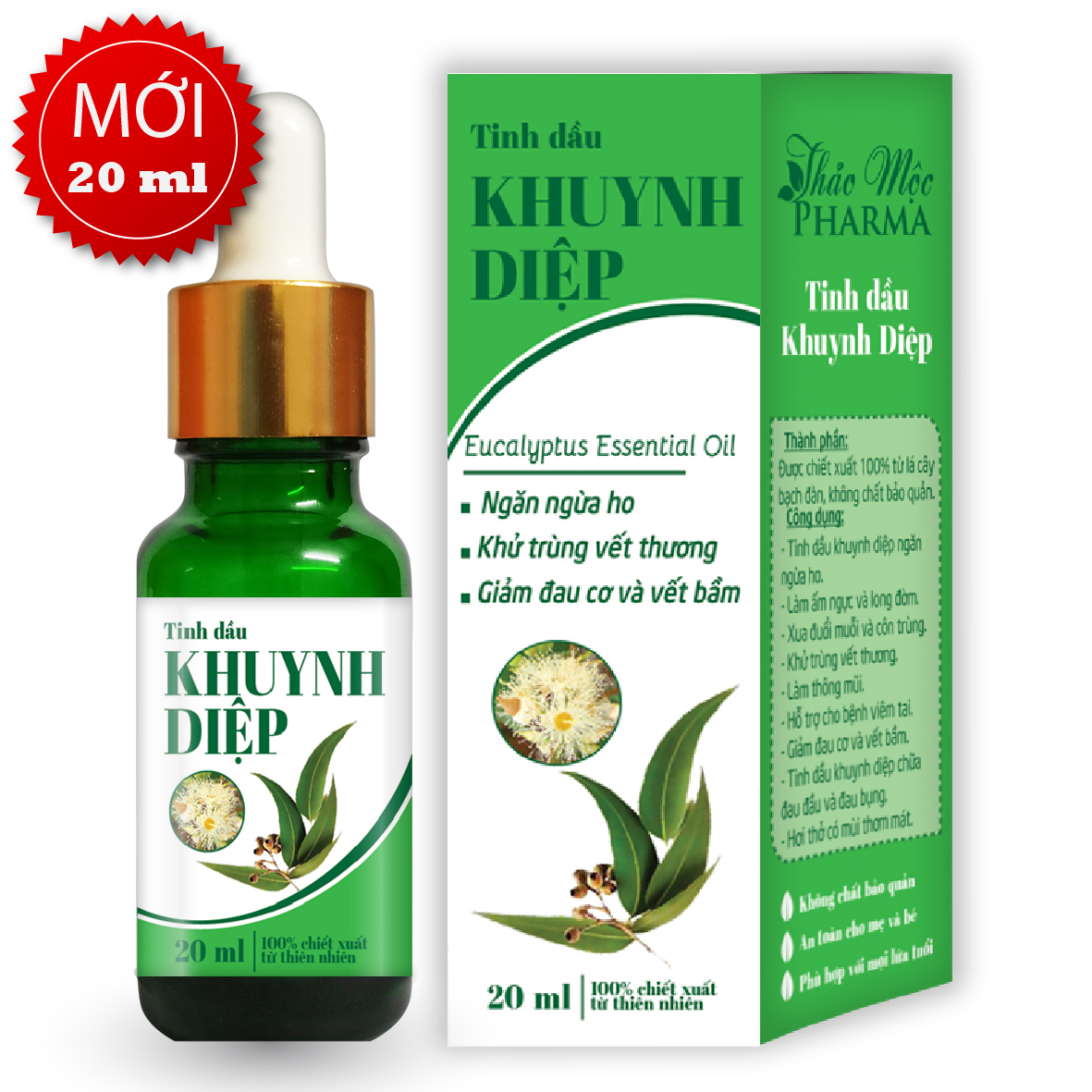 Tinh dầu Khuynh Diệp Thảo Mộc Pharma - 20ml
